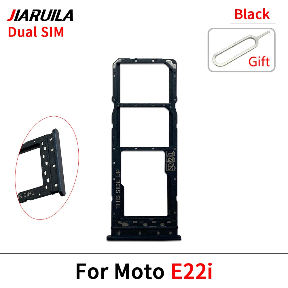 10Pcs, SIM Card Tray Slot Holder Adapter Accessories For Motorola Moto E13 E32 E22 E22i Motorola phone repair parts
