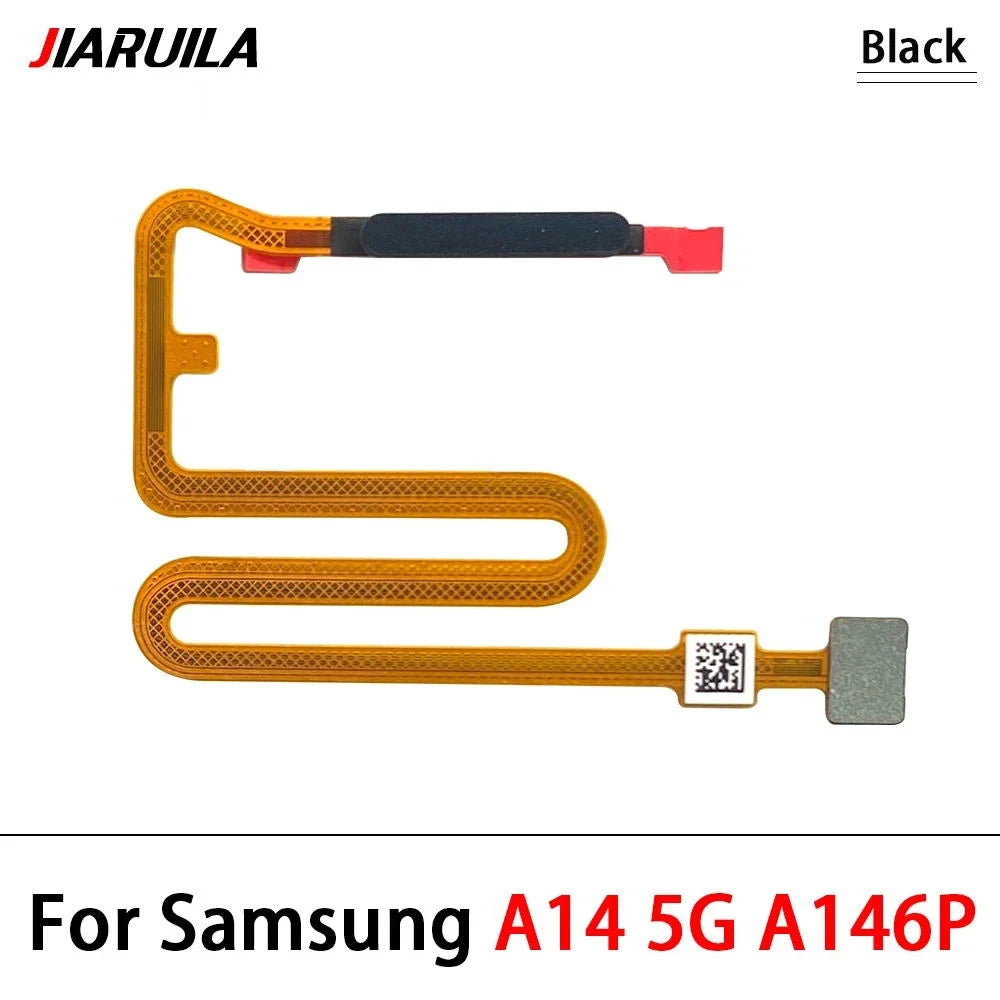 10Pcs, For Samsung A14 4G 5G A145F A145P A146B A146P Fingerprint Sensor Home Return Key Menu Button Flex Cable Samsung phone repair parts