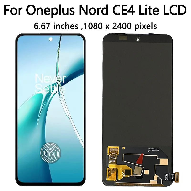 Super AMOLED For OnePlus Nord CE4 Lite LCD Display Touch Screen Digitizer Assembly For One Plus CE 4 Lite CPH2621 Display  OnePlus phone repair parts