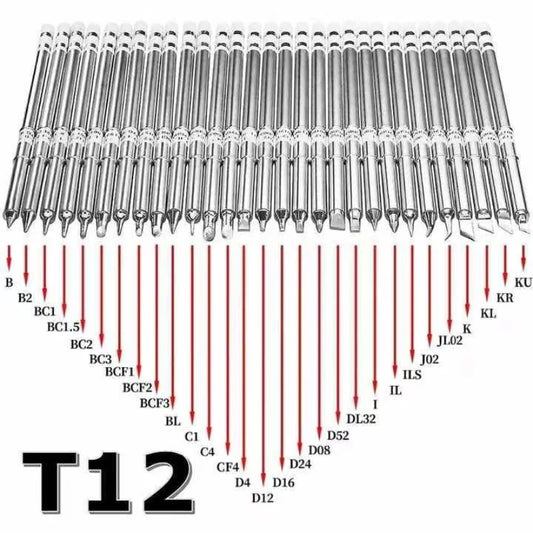 Factory Wholesale T12 Electric Copper Soldering Iron Tips Welding Tools For Hakko FX951 T12 Soldering Station Kits Professional Repair Tools