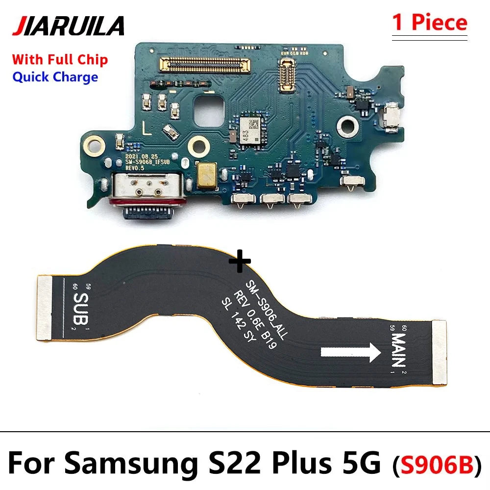 New USB Charger Charging Dock Port Connector Main Board Flex Cable For Samsung S22 S23 Plus Ultra 5G S901 S906 S908 S911 S916 Samsung phone repair parts