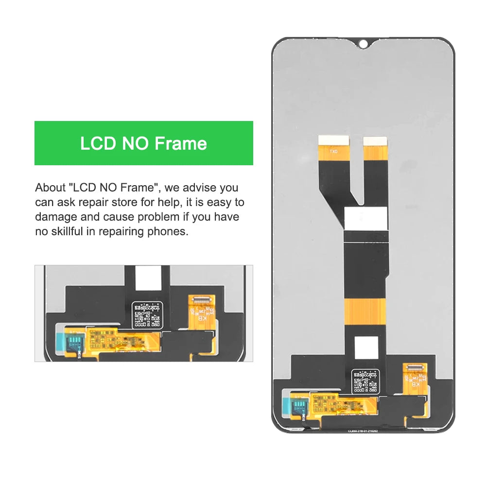 6.52" Screen Assembly for Realme C11 2021 Lcd Display Digital Touch Screen with Frame for Realme C11 2021 Screen Replacement Realme repair parts