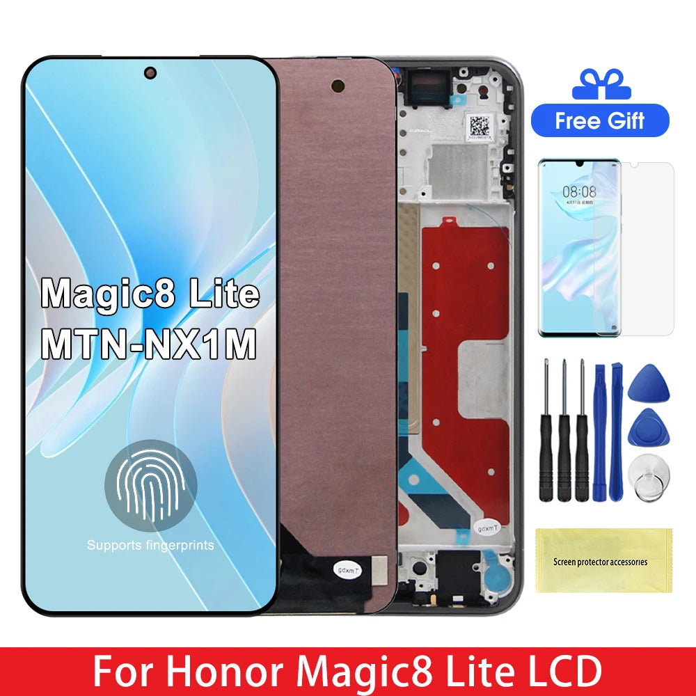 6.79'' For Honor Magic8 Lite MTN-NX1M LCD for HUAWEI Honor Magic 8 Lite LCD Touch Screen Digitizer Assembly Replacement Parts HUAWEI phone repair parts