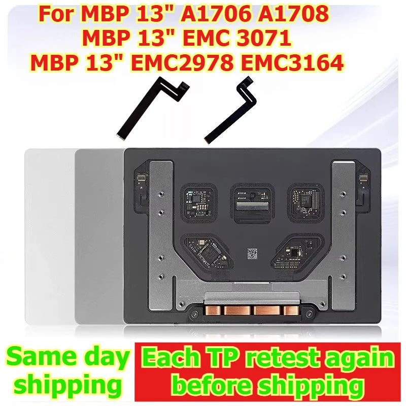 A1706 A1708  Touchpad Trackpad for Macbook pro 13"EMC3071 EMC2978 EMC3164 Track pad Grey Silver Color Macbook repair parts