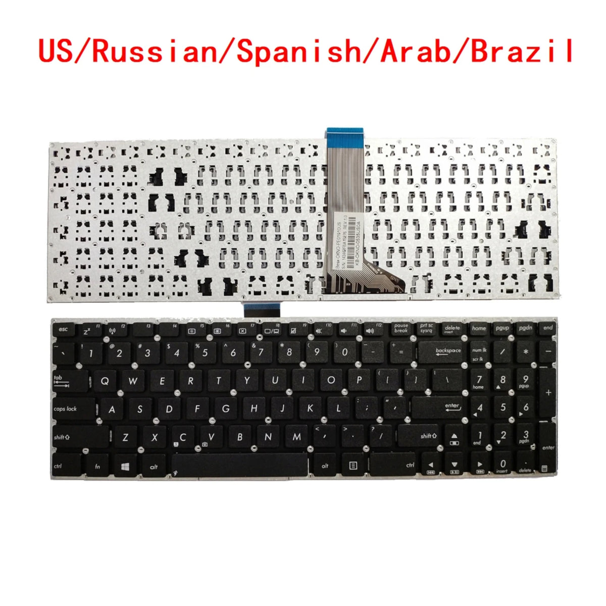 New US Russian Spanish Arab Brazil Keyboard For ASUS X555 X555L X555LA X555LD X555LN X555LP X555LB X555LF X555LI X555U TP550  ASUS laptop repair parts