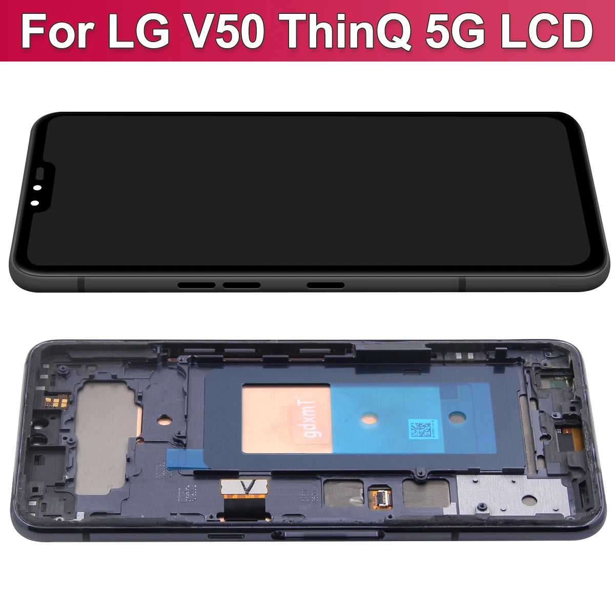 6.4" OEM  For LG V50 ThinQ 5G LCD V500 V500N V500EM Display Touch Screen Digitizer For LG V50 LCD With Frame 100% Tested LG phone repair parts