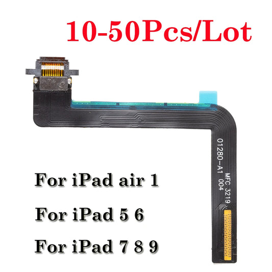10-50Pcs Charger Dock Jack Socket Connector Data Flex Cable For iPad 5 6 7 8 9 air 1 2019 2020 2021 2017 2018 USB Charging Port iPad tablet repair parts