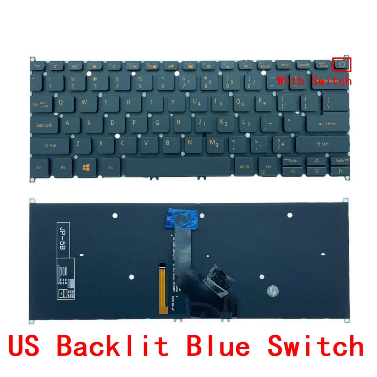New US Russian Laptop Backlit Keyboard For Acer Swift 5 SF514-52 SF514-52T SF514-54 SF514-51 SF514-52T-59HY Replacement  ACER laptop repair parts
