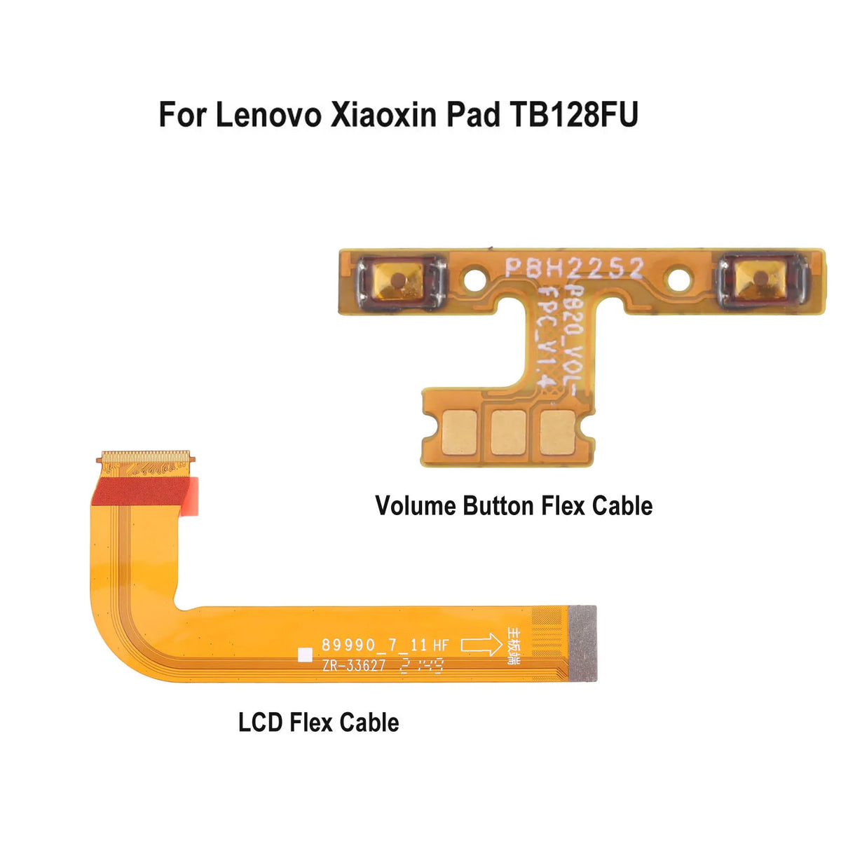 LCD Flex Cable For Lenovo Xiaoxin Pad TB128FU LCD Flex Cable Volume Button Flex Cable Lenovo Tablet repair parts