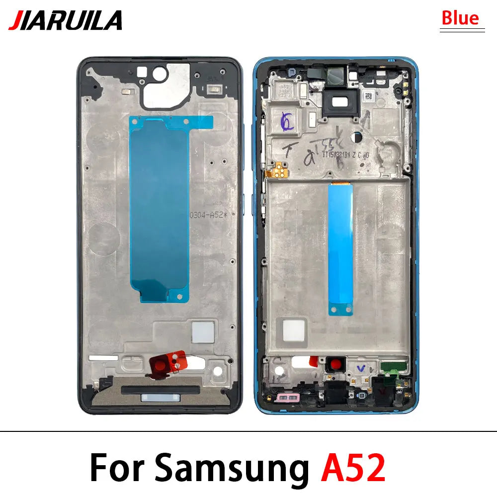 New Front Housing LCD Display Frame For Samsung A02 A02s A12 A22 A32 A52 A52s A72 4G 5G Housing Middle Frame Bezel Plate Cover Samsung phone repair parts