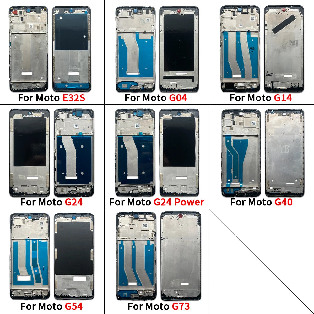 Housing Middle Frame Bezel Plate Cover For Motorola Moto G04 G14 G24 G34 G54 G84 Power Motorola phone repair parts