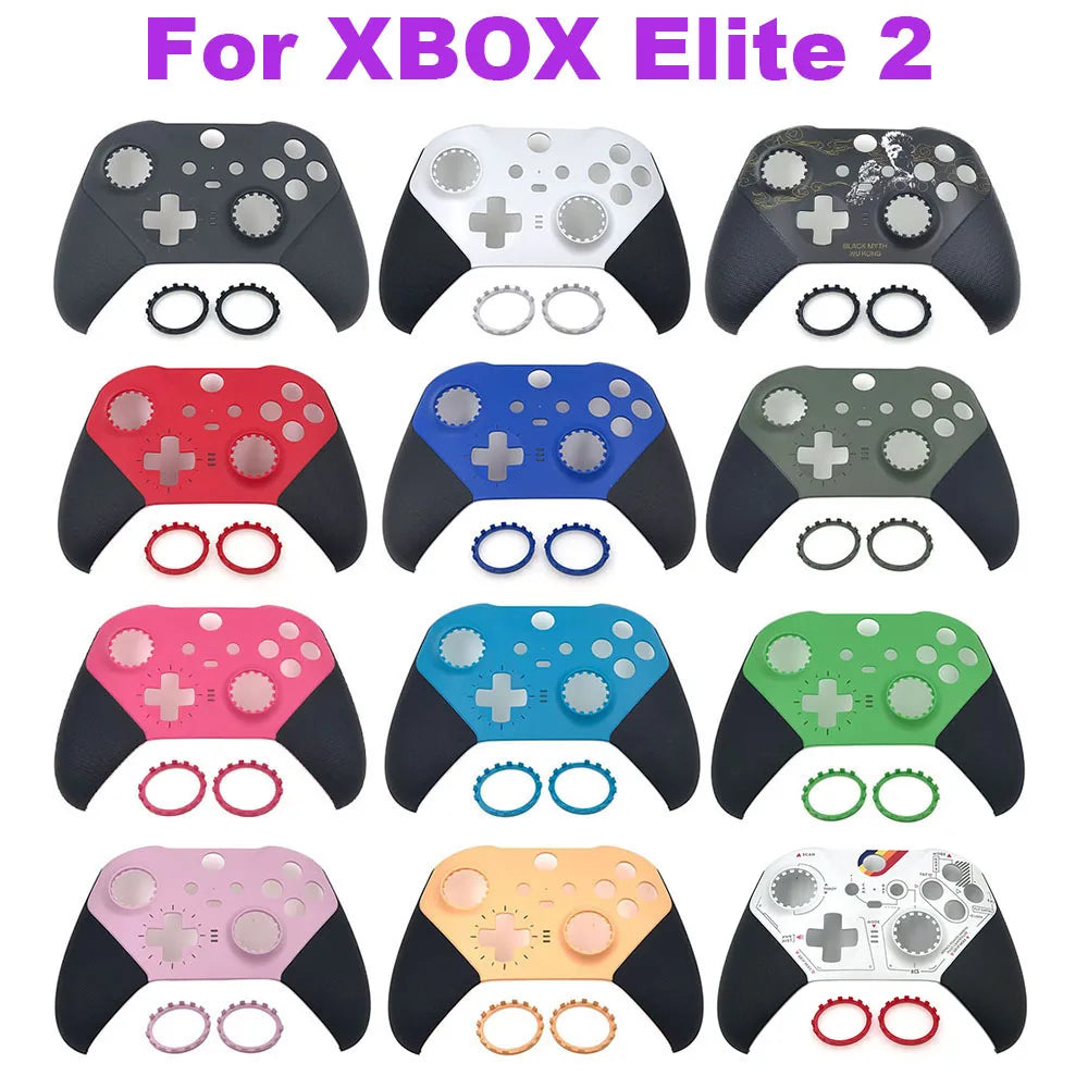 1Set Replacement Housing Shell For Xbox One Elite Series 2 Controller Front Cover Shell Case Faceplate Thumbstick Rings Game console repair parts