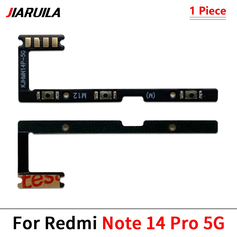 Power On Off Volume Side Button Key Flex Cable For Xiaomi Redmi Note 13 14 15 Pro Plus 4G 5G Xiaomi  Xiao mi phone repair parts
