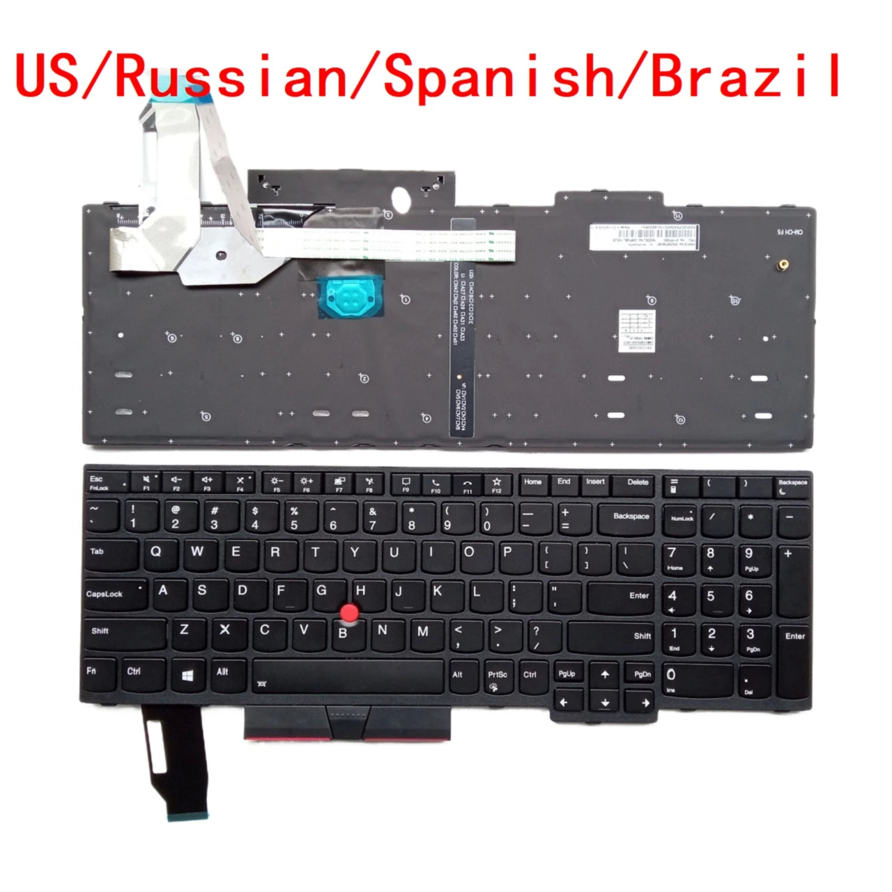 New US Spanish Brazil Language  Backlit Keyboard For Lenovo Thinkpad T15 Gen1 / P15s Gen1 Notebook PC Replacement Keyboard Lenovo laptop repair parts
