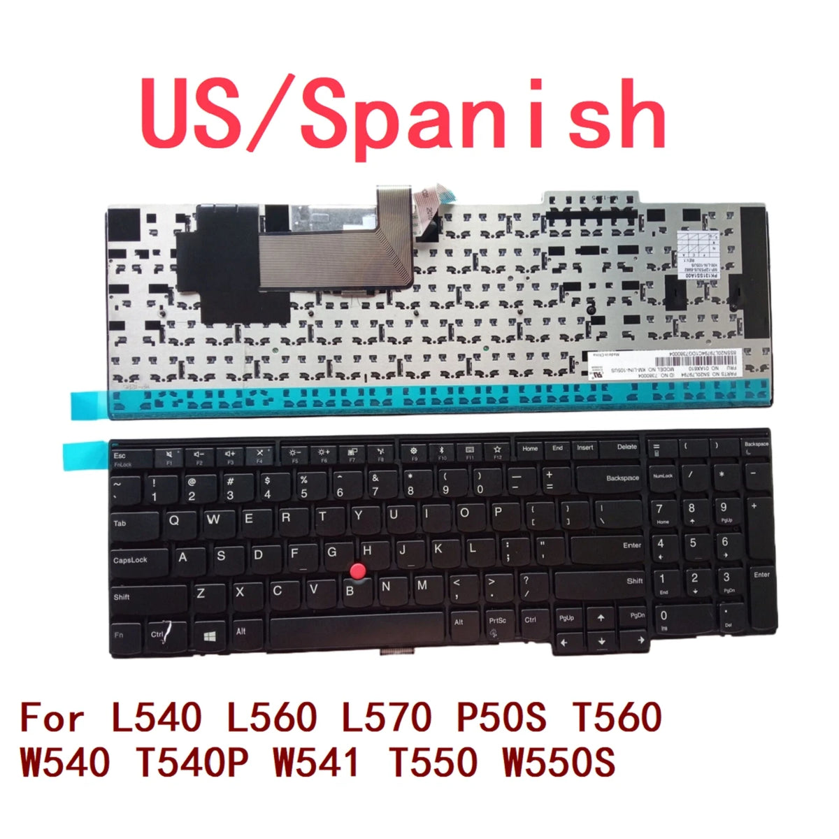 New US Spanish Laptop Keyboard For Lenovo Thinkpad L540 L560 L570 P50S T560 W540 T540P W541 T550 W550S 6 screws Lenovo laptop repair parts