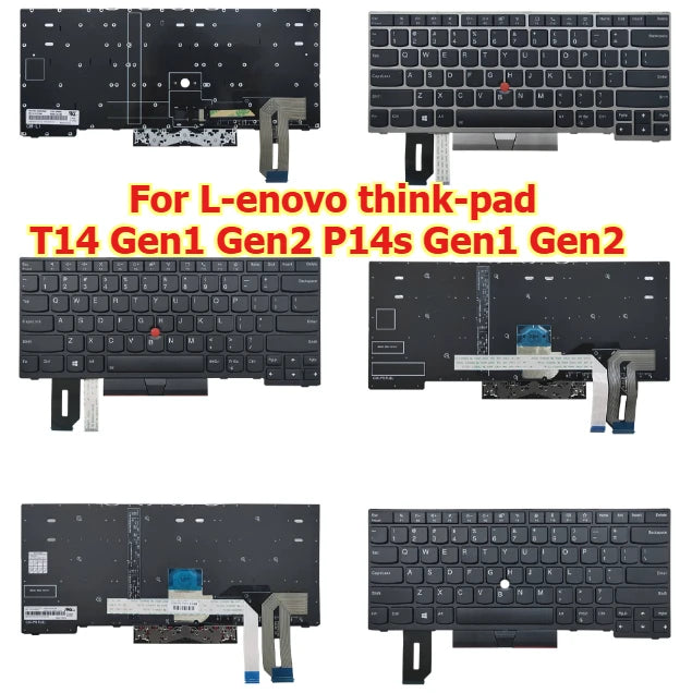 Keyboard for Lenovo Thinkpad T14 Gen1 Gen2 P14s Gen1 Gen2  backlight  Mouse stick keyboard 01YP468 01YP760 01YP600 01YP240 Lenovo laptop repair parts