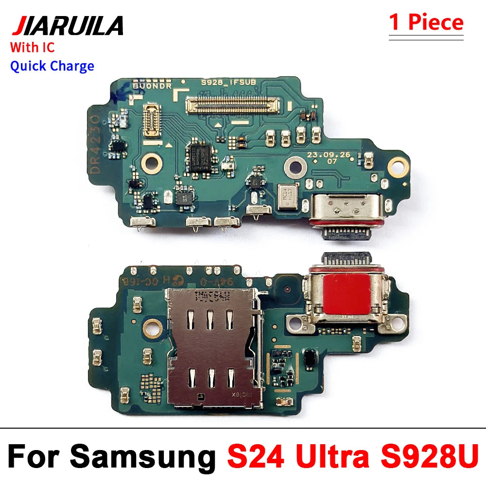 New USB Charger Dock Connector Charging Port Microphone Flex Cable For Samsung S21 S22 S23 S24 S25 Plus Ultra S21 Fe 5G S921U Samsung phone repair parts