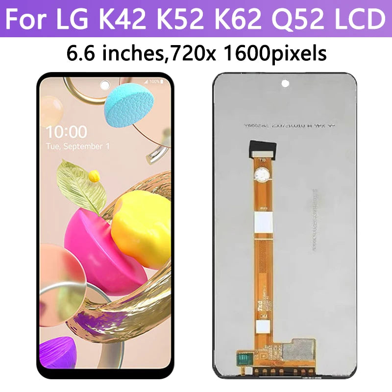 LMK420 LMK520 LMK525H LM-Q520N Premium Lcd For LG K42 K52 K62 K62+ Q52 LCD Display Touch Screen Digitizer Assembly LG phone repair parts