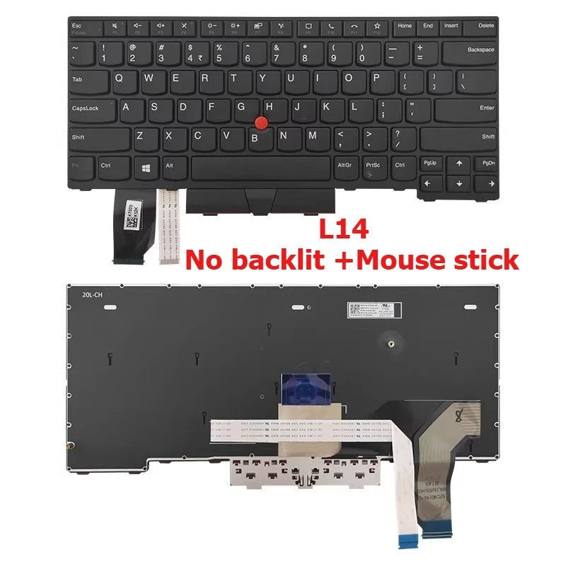 Keyboard for Lenovo  Thinkpad E14 R14 E15 T14 T15 L14 L15 T14S p14s S3 GEN2 backlight mouse stick KEYBOARD Lenovo laptop repair parts
