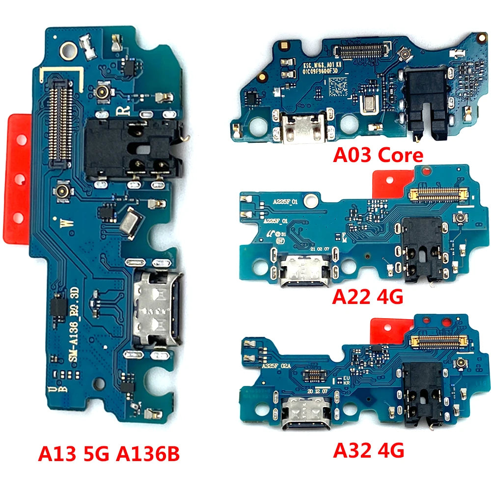 10Pcs USB Charge Port Dock Connector Charging Board Flex Cable For Samsung A03 Core A02 A02s A03s A13 A12 A22 A32 A33 A53 4G 5G Samsung phone repair parts