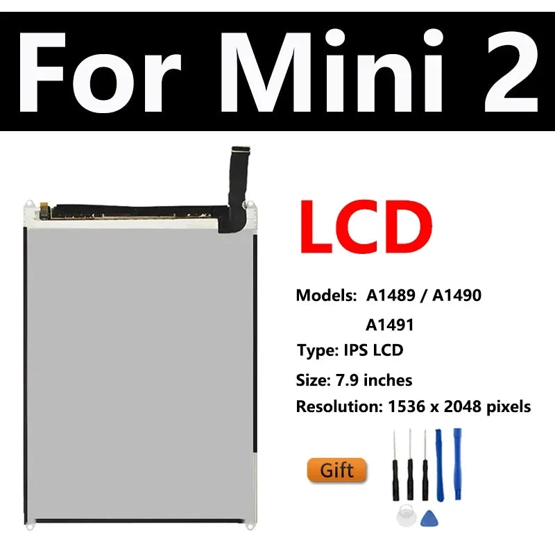 OEM Pantalla LCD Touch Screen For Apple iPad Mini 1 2 3 A1599 A1489 A1432 Assembly Digitizer Front Glass Display Replace  iPad repair parts