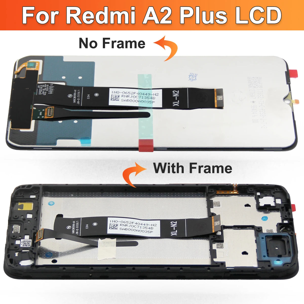 6.52" LCD Display For Xiaomi Redmi A2 A2+ A2 Plus Touch Screen Digitizer Assembly 23028RN4DG 23028RNCAG Replacement Parts Xiaomi phone repair parts