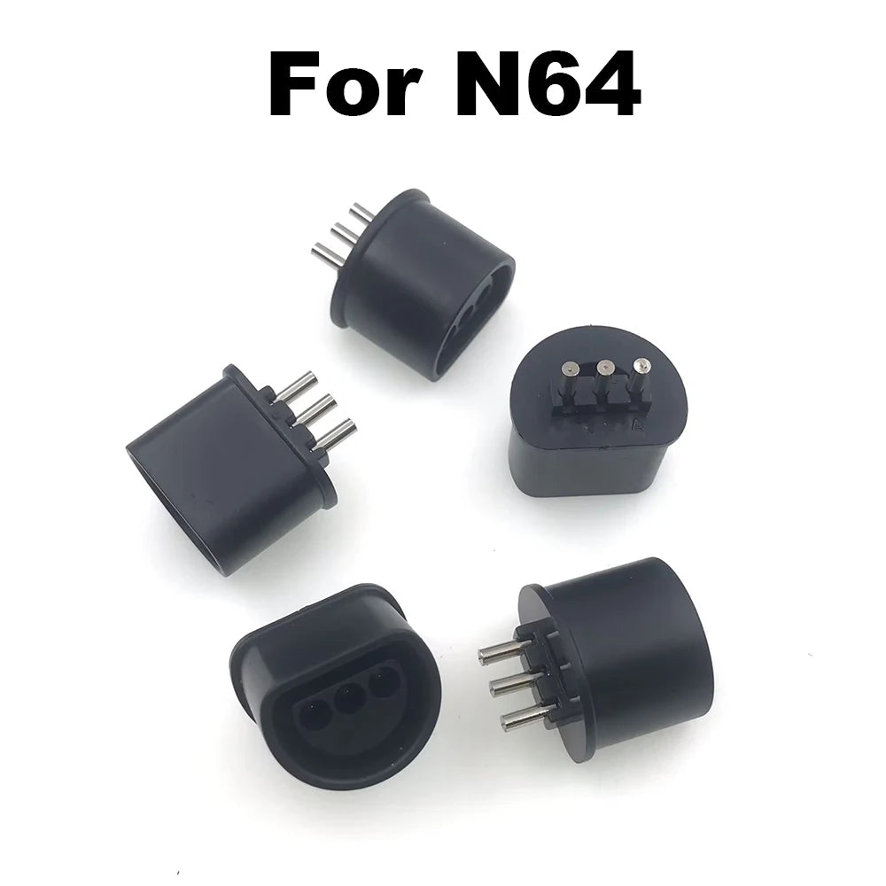 2-10Pcs 3Pin 180 Degree Socket Female Connestor Dock For Extension Cable Lead for Nintendo 64 GamePad N64 Controller Game console repair parts
