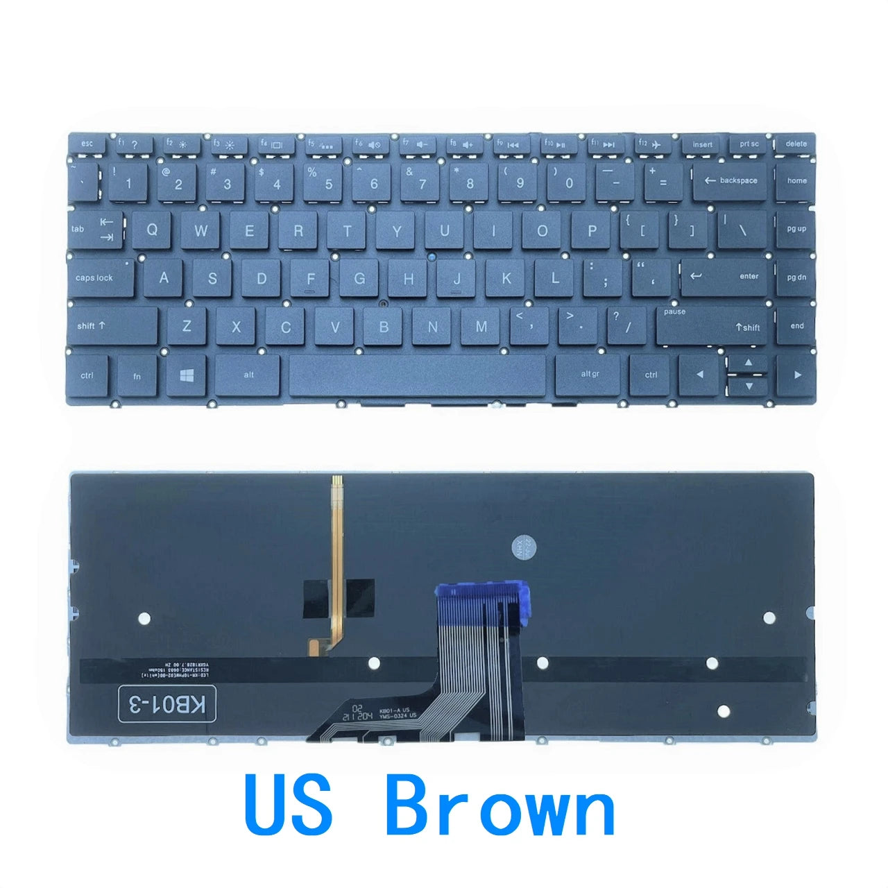 New US Russian Spanish language  Backlit Keyboard For HP Spectre X360 13W 13-W 13-AC Notebook PC Replacement Keyboard  HP laptop repair parts