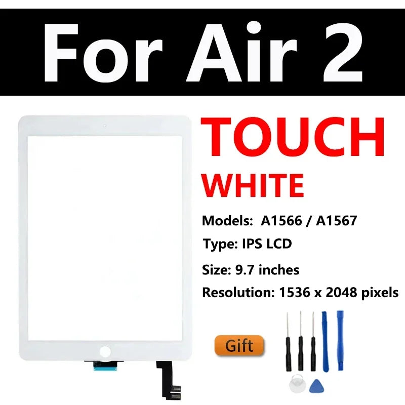 OEM LCD For Apple iPad Air 1 2 3 4 2019 2020 A2324 A1474 A1566 A2123 A2072 Touch Screen Digitizer Glass Assembly Replacement  iPad repair parts