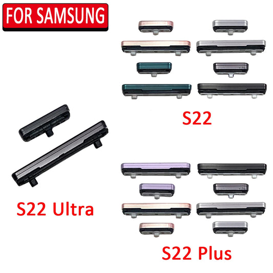 NEW Side Volume Button + Power ON / OFF Buttton Key Set Replacement Part For Samsung S22 / S22 Plus / S22 Ultra Samsung phone repair parts