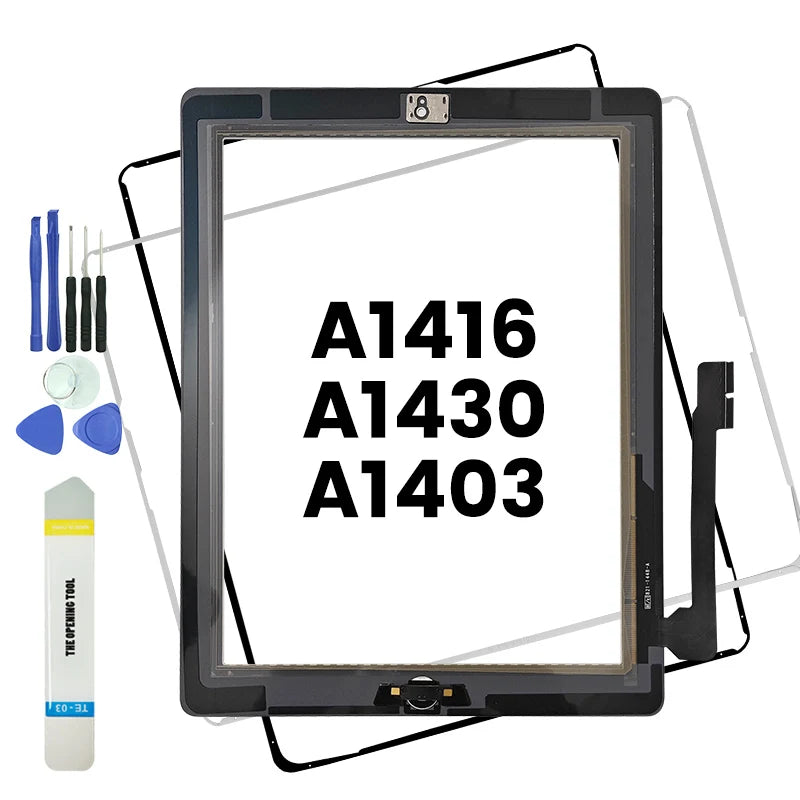 1Pcs Display Touch Screen For iPad 3 A1416 A1430 A1403 TouchScreen Digitizer Panels Sensor Glass Replacement With Button+ Tools  iPad repair parts