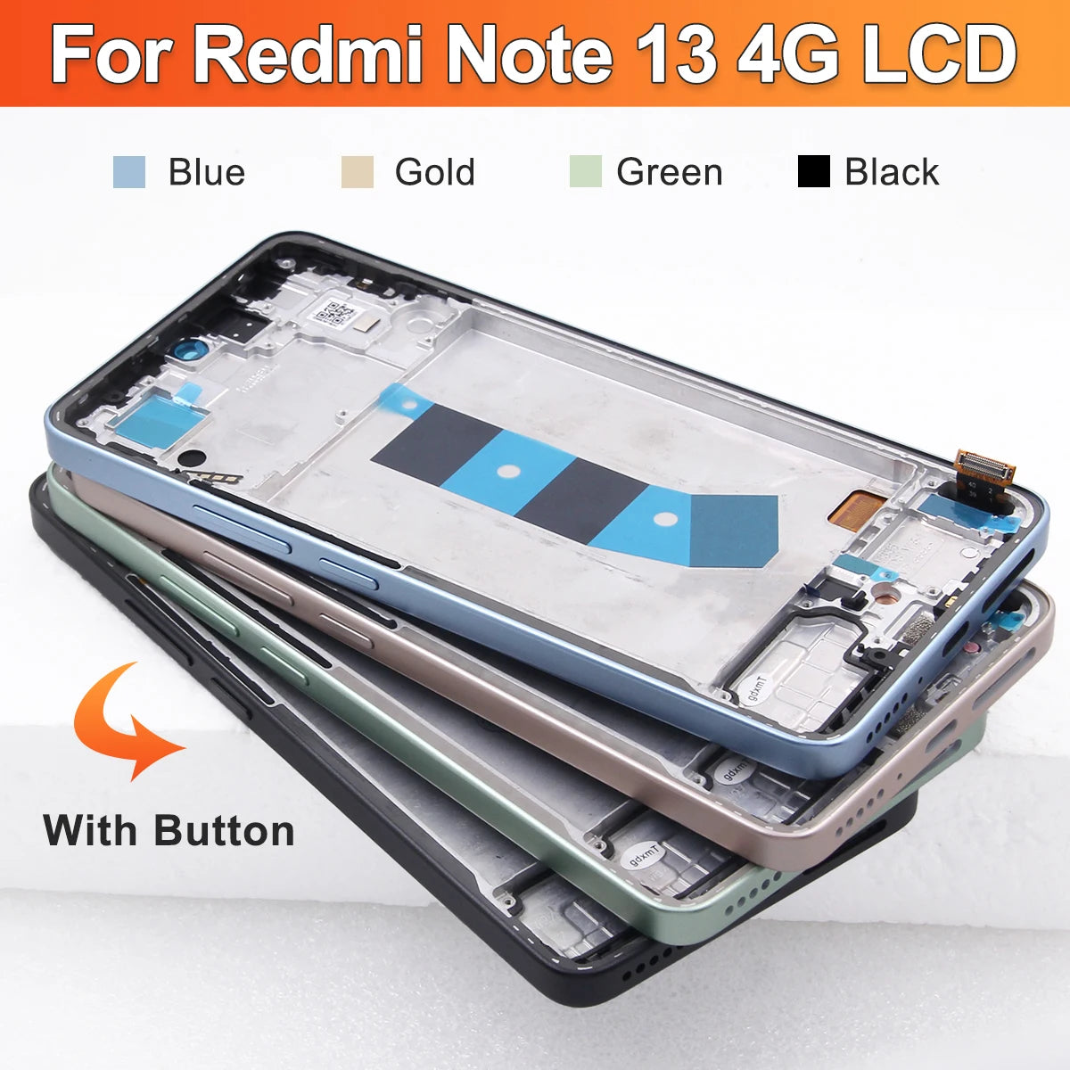 Screen for Xiaomi Redmi Note 13 4G 23129RAA4G 23124RA7EO Lcd Display Digital Touch Screen With Frame for Redmi Note 13 4G Xiaomi phone repair parts
