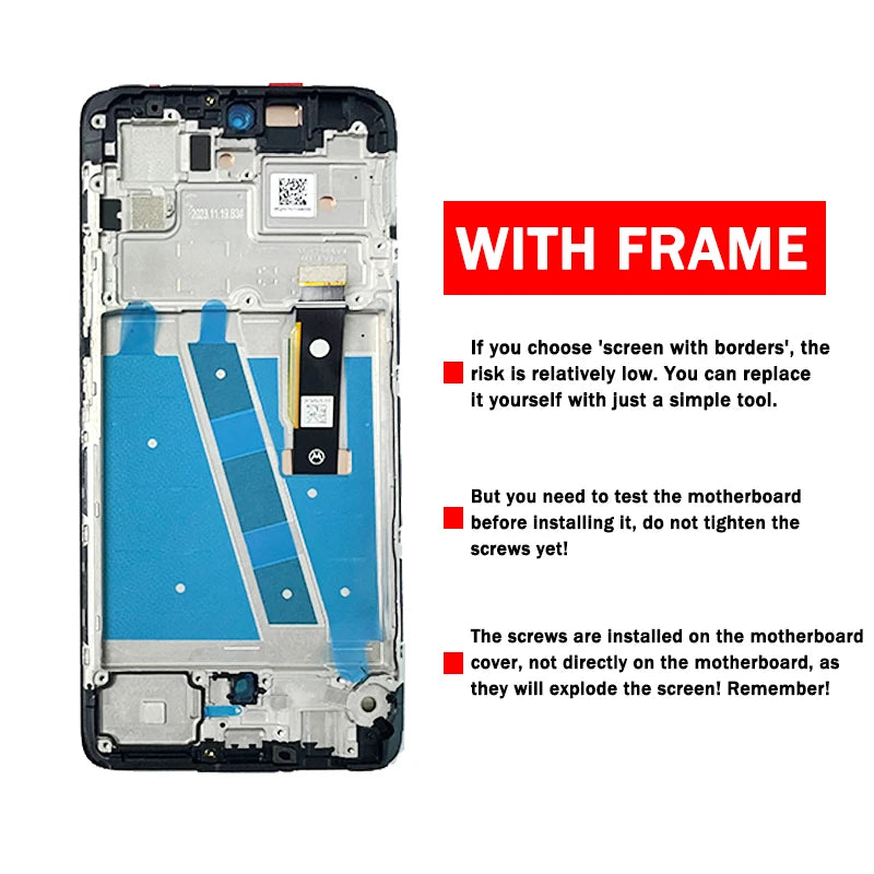 6.6“New For Motorola  G72 LCD XT2255-1 Display Touch Screen Digitizer Assembly Replacement For Moto G72 Display With Fingerprint Motorola phone repair parts