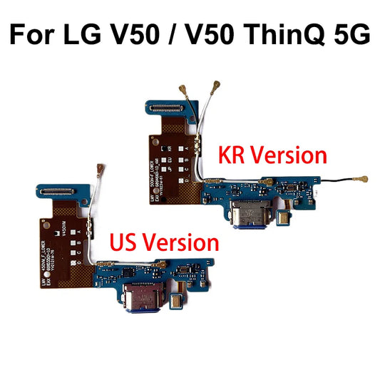 Type C USB Charger Dock Charging Port Connector Bottom Mic Flex Cable For LG V50 ThinQ 5G / LM-V450PM LM-V450VM Repair Parts LG phone repair parts
