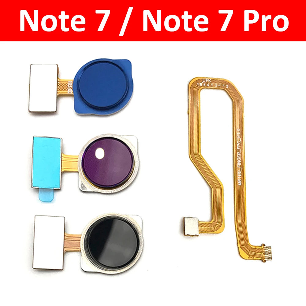 New For Xiaomi Redmi Note 7 Pro / Redmi 7 Home Button FingerPrint Touch ID Sensor Flex Cable Ribbon Replacement Parts  Xiaomi  Xiao mi phone repair parts
