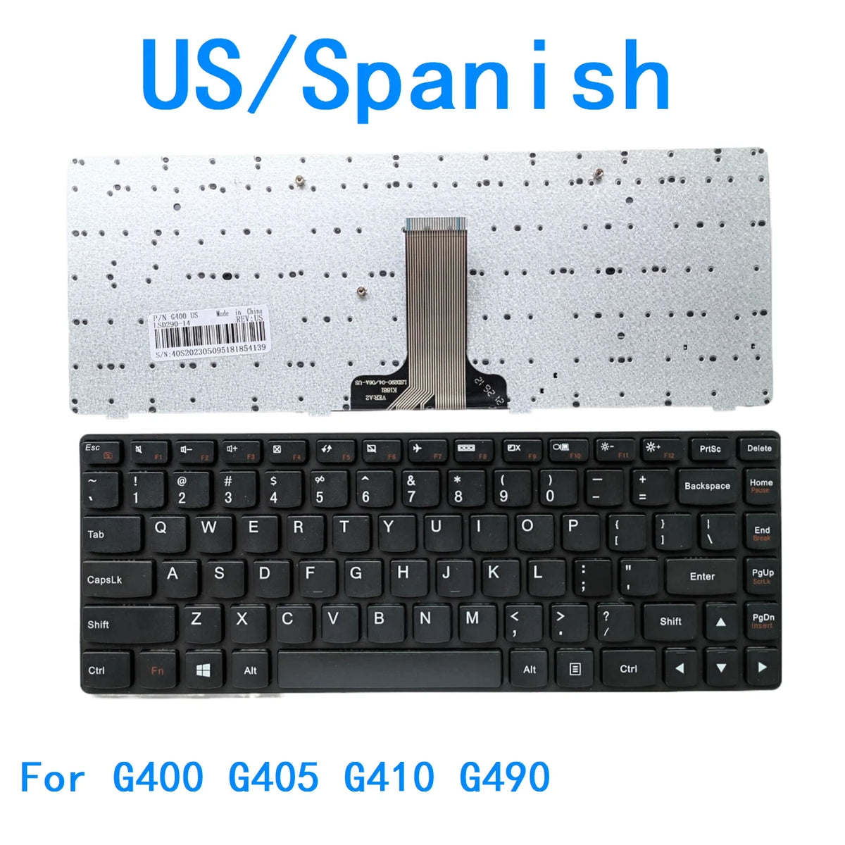 New US Spanish Language Keyboard For Lenovo G400 G405 G410 G490 Notebook PC Replacement Keyboard Lenovo laptop repair parts