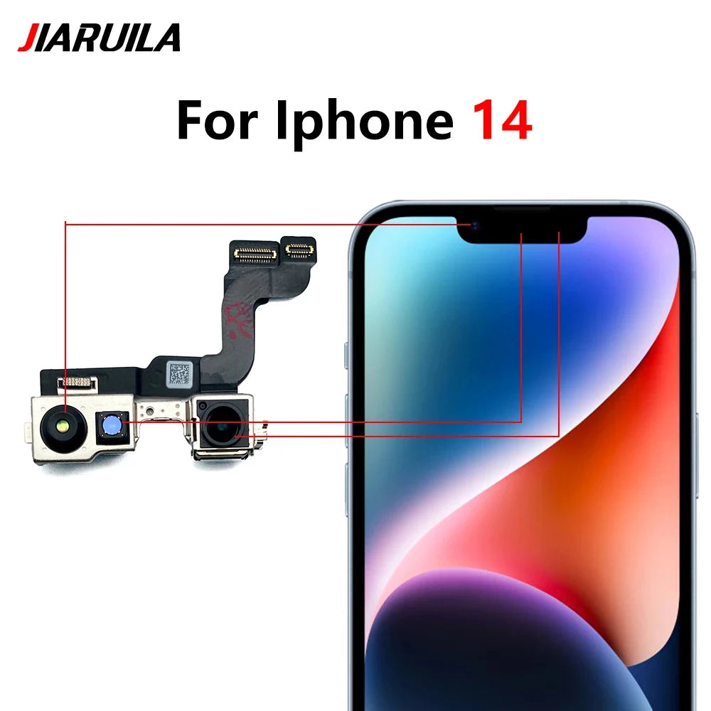 New Front Camera For IPhone 11 12 13 14 15 Pro Max Plus Mini Front Camera Flex Cable iPhone phone repair parts