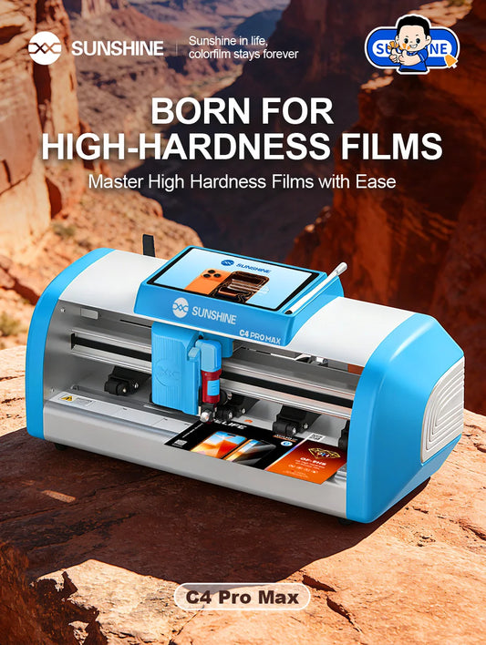 SUNSHINE C4 Pro Max Intelligent High Hardness Film Cutting Machine Set Suitable for Full Film Such As 7H/9H Hard Films Professional Repair Tools