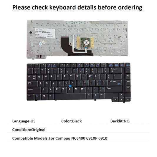 New US Language  Keyboard For HP Compaq NC6400 6910P 6910 Notebook PC Replacement Keyboard  HP laptop repair parts
