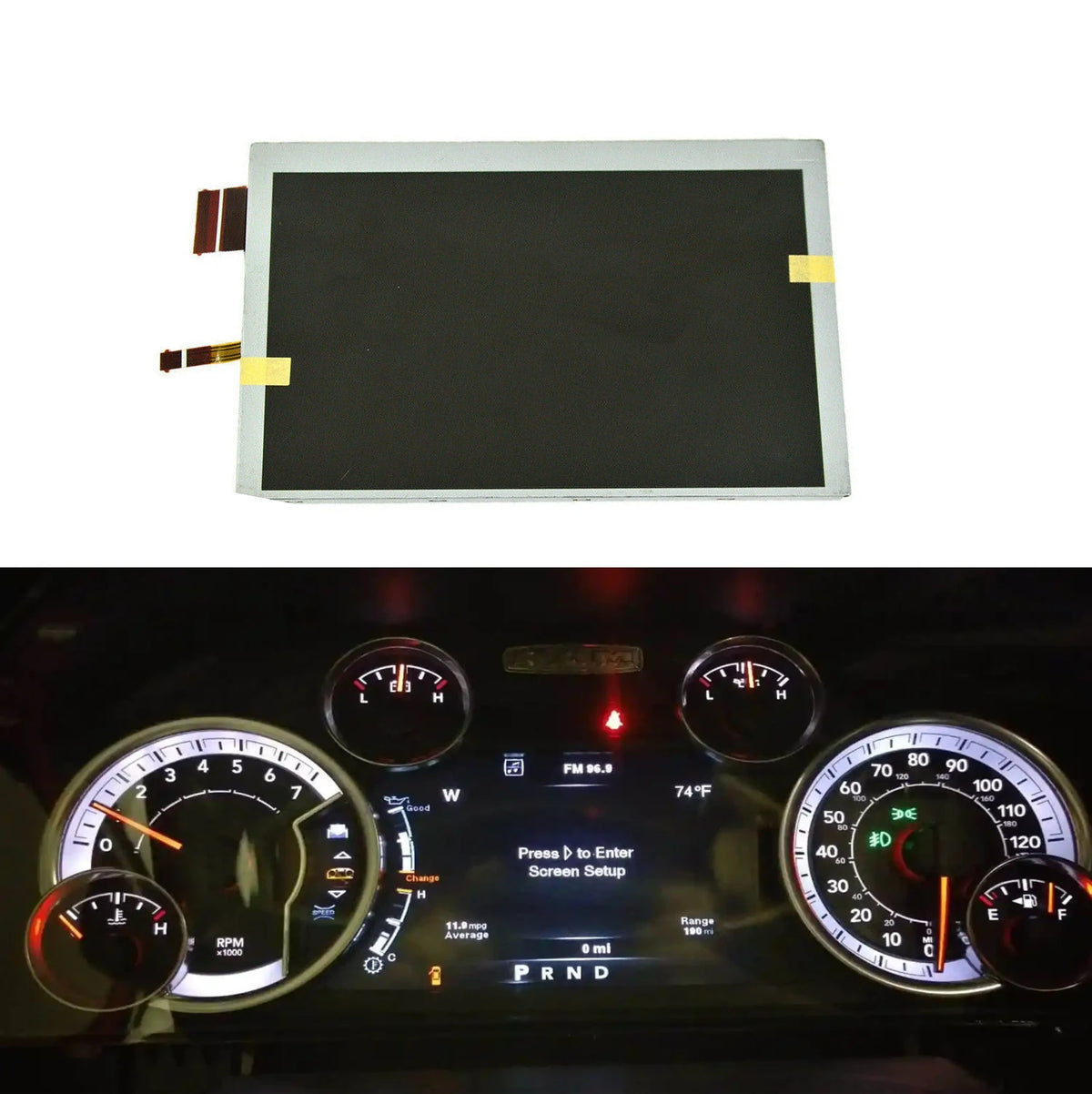 Display For Gauge Cluster 2014-2019 LCD Screen For Dodge Ram 1500 2500 3500 2013-2019 P56045644AF P56045644AH New 7" Other Brand tablet repair parts