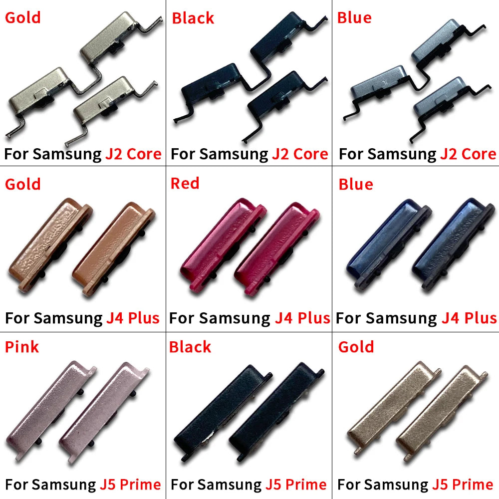 100Pcs, Side Power Key Volume Button For Samsung J2 Core J400  J4 J6 Plus J5 J7 Prime J5 J7 2016 2017 J330 J530 J730 J510 J710 Samsung phone repair parts