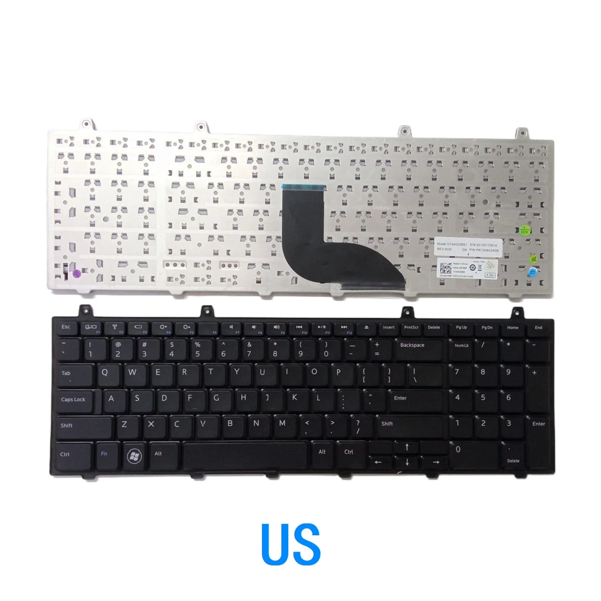 New US UI Russian Spanish Language  Keyboard For Dell Studio 17 1745 1747 1749 Notebook PC Replacement KeyboardDell laptop repair parts