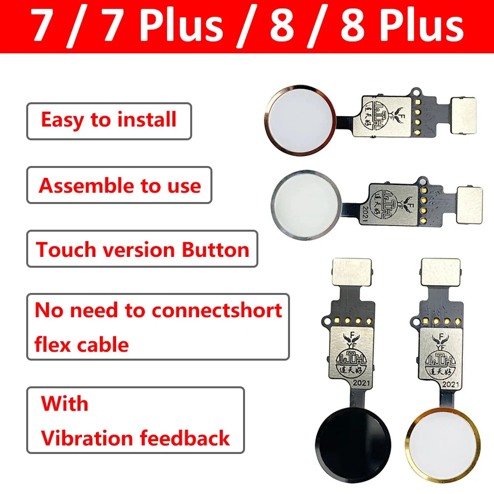 New Universal Home Button Key For iPhone 7 7G 8 8G Plus Back Menu Keypad Return Function Solution No Touch ID iPhone phone repair parts