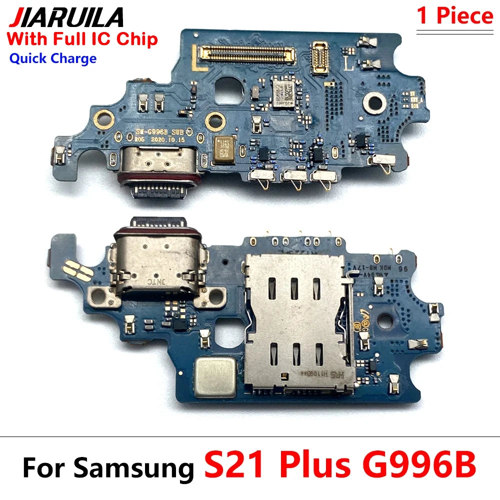 Dock Connector USB Charger Charging Board Port Microphone Flex Cable Board For Samsung S20 S21 Plus Ultra Fe 4G 5G G981B G986B Samsung phone repair parts