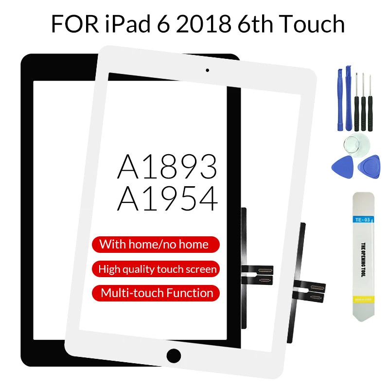 1Pcs For Apple iPad 2018 Version 6 generation 6th Gen A1893 A1954 Touch Screen Panel Replacement Digitizer Sensor Glass +Tools  iPad repair parts