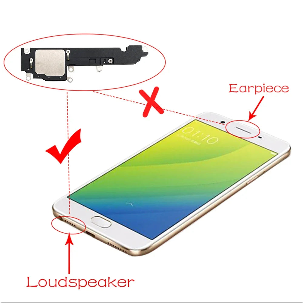 New For iPhone 11 12 13 14 15 Pro Max Plus Mini Bottom LoudSpeaker Phone Sound Buzzer Ringer Loud Speaker Flex Cable iPhone phone repair parts