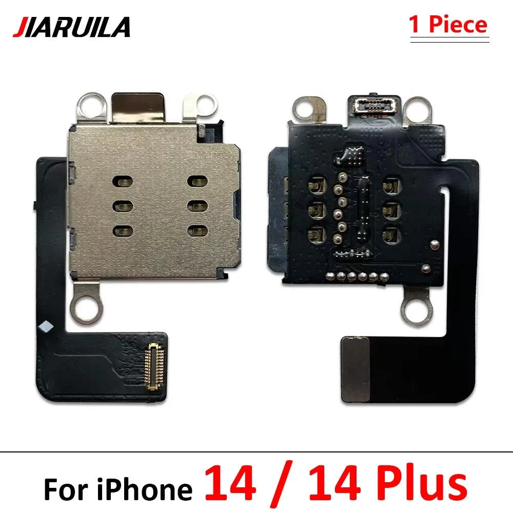 New SIM Card Reader For iPhone 11 12 13 14 15 Pro Max Plus Mini Dual SIM Card Slot Socket Inner Adapter With Flex Cable iPhone phone repair parts