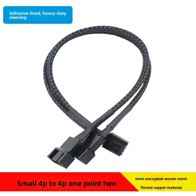 4Pin Temperature Control PWM cooling fan Splitter 1 To 1/2/3/4 Extension Cable PC Computer Extension Cable Splitter HUB cable