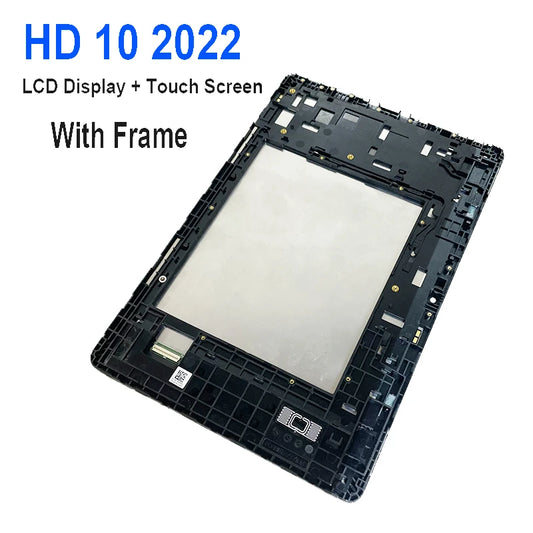 10.1'' LCD For HD10 2022 LCD Display Touch Screen with frame Digitizer Assembly Replacement Amazon Kindle Fire repair parts