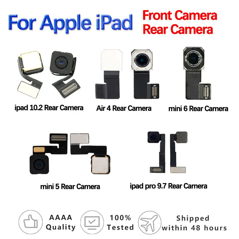 Small Front Camera For Ipad 9 10.2 A2602 Air4 A2316 A2324 Pro 9.7 Mini 5 6 A2124 Main Big Back Rear Camera Flex Cable  iPad repair parts